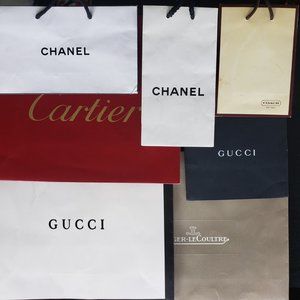 CHANEL, Gucci, Cartier,  Jaeger-LeCoultre, coach shopping bags